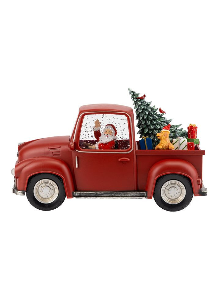 Новогодний фонарь с подсветкой и музыкой Санта на машине 17х28,5 см 19240-024 No Brand (360890151)