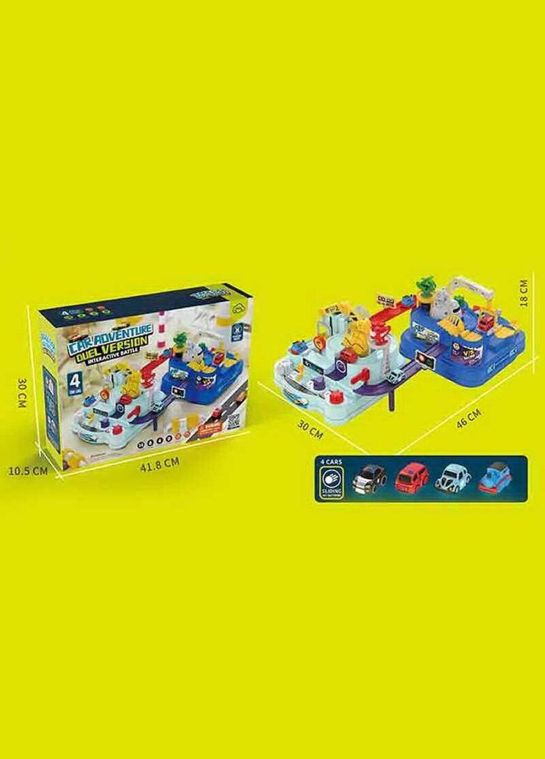 Парковка 207 A (18) 4 машинки, подвійна, підсвічування, механічний принцип керування, в коробці No Brand (324620525)