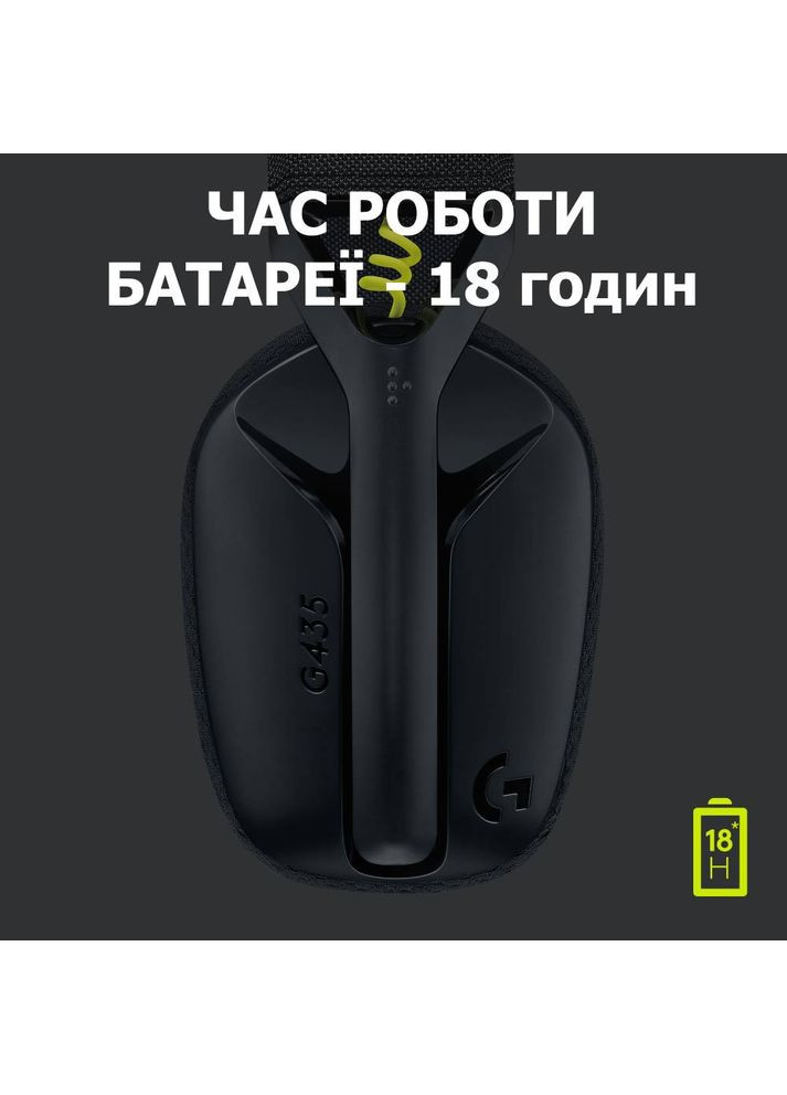 Гарнітура G435 LIGHTSPEED Wireless Gaming BLACK (981-001050) Logitech (306553689)