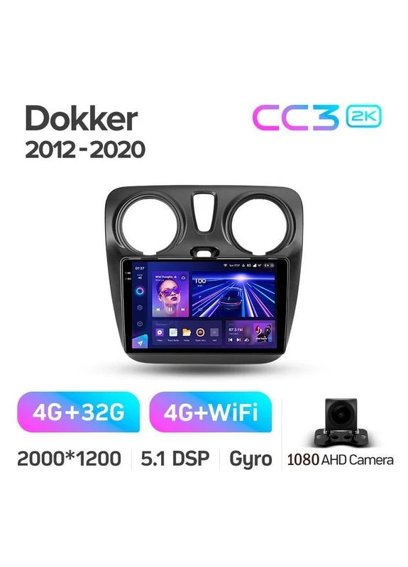 Штатна магнітола CC3 2K 4+32 Gb Renault Dokker 2012-2020 9" Teyes (378895475)