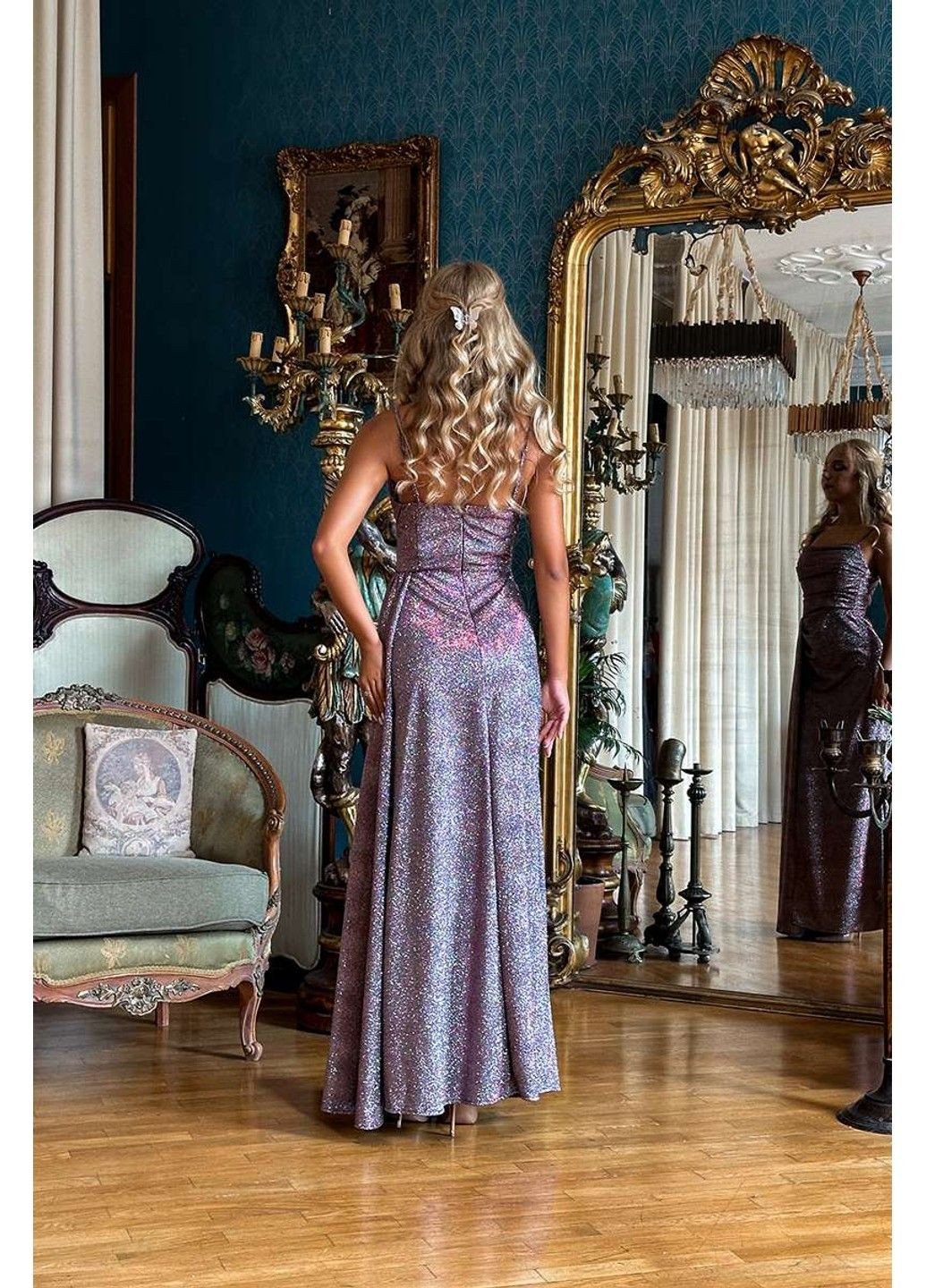 Бордовое вечернее платье сияние шлейф 24051 бордовое Tanita-Romario