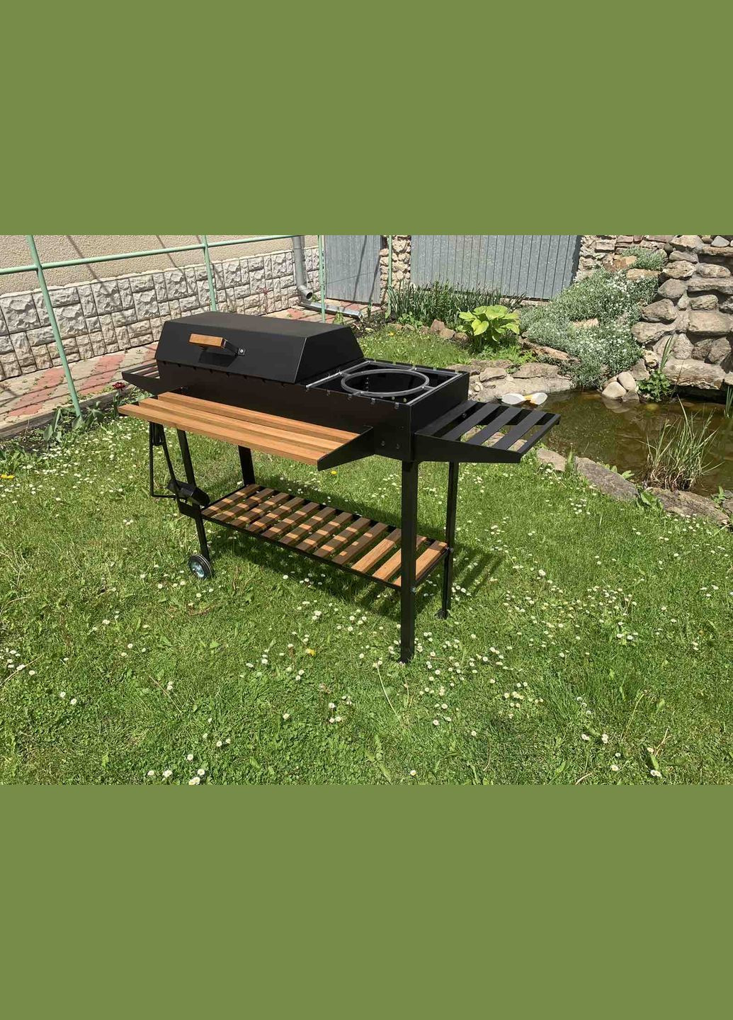 Мангал-гриль 5 мм посилений з підставкою під казан на 13 шампурів No Brand 414С (328597250)