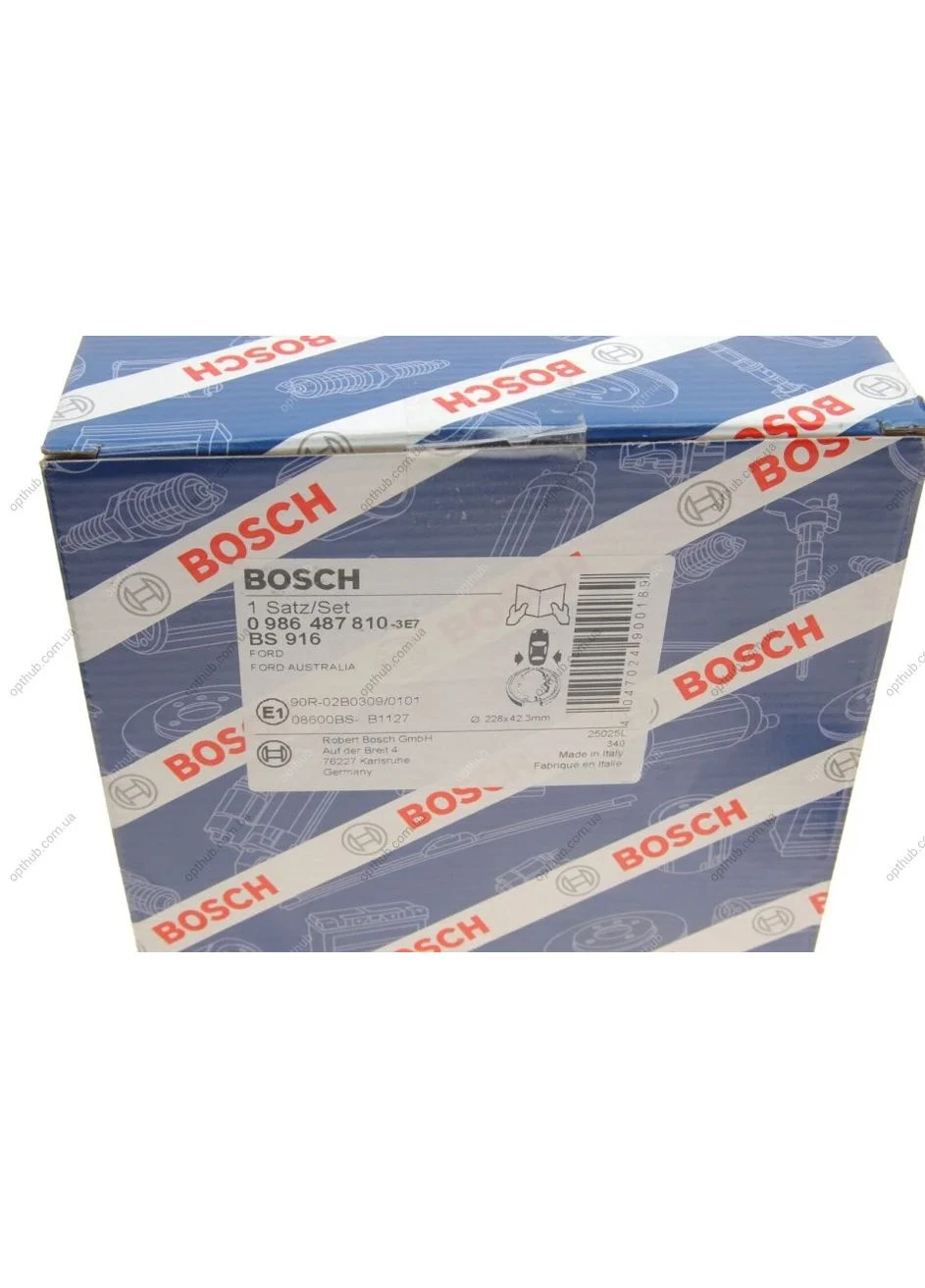 Колодка тормозов. FORD Фокус барабан. (выр-во) 0986487810 Bosch (332798210)