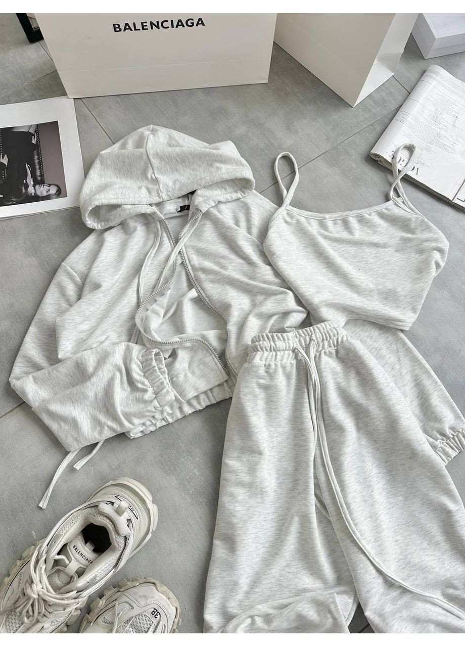Женский костюм тройка с двойным капюшоном No Brand (374644499)