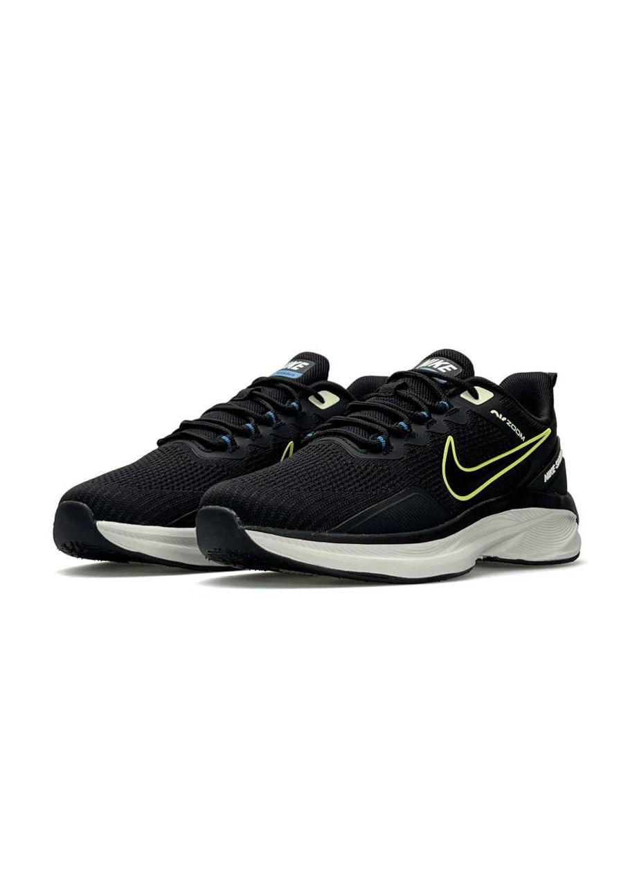 Чорні Осінні кросівки чоловічі nike No Brand Air Zoom Pegasus Black White