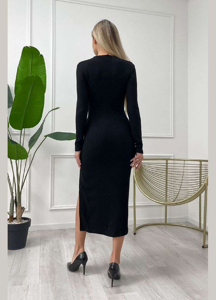 Чорна повсякденний сукня Verso однотонна