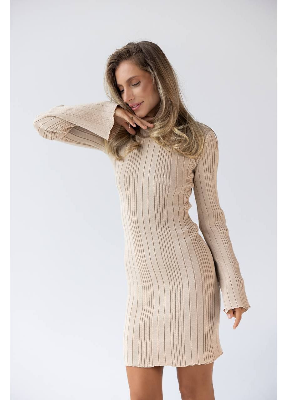 Світло-бежева повсякденний сукня жіноча KaraMix однотонна