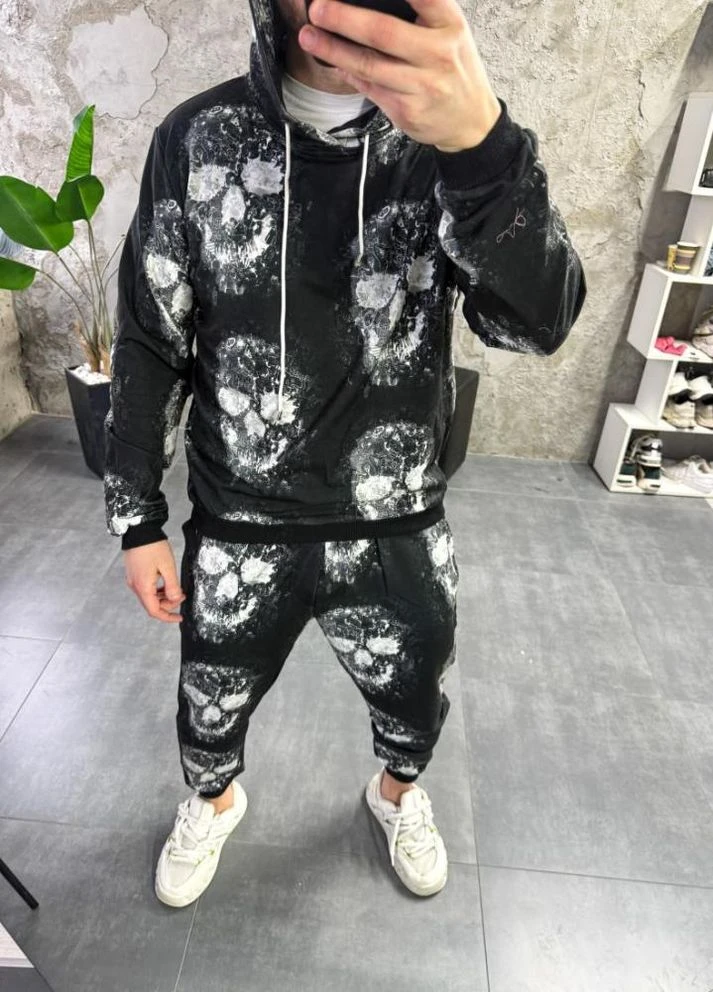 Весняний костюм худі штани з принтом No Brand (262089414)