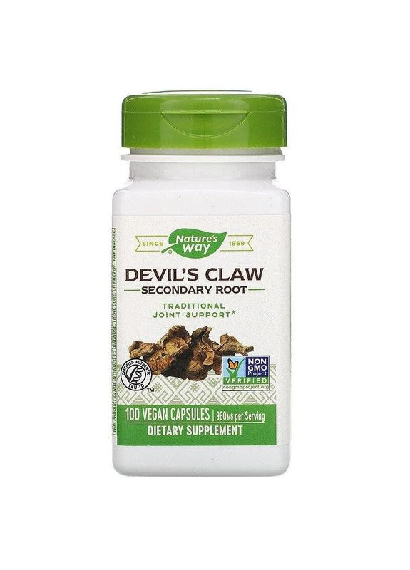 Чортів кіготь "Devil`s Claw", 960 мг, 100 капсул Nature's Way (361115795)