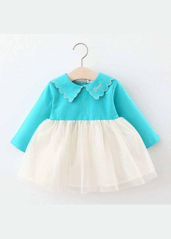 Синіти сукня на ґудзиках з комірцем ( ) (6215) Qoopixie (290704464)