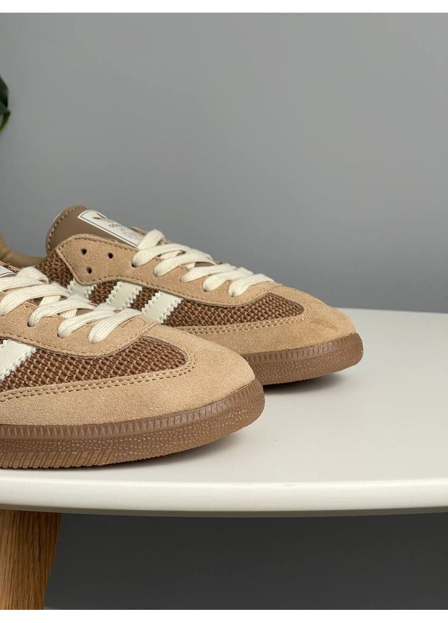 Коричневі Осінні кросівки чоловічі і жіночі adidas samba og cardboard | адідас самба ог коричневі No Brand
