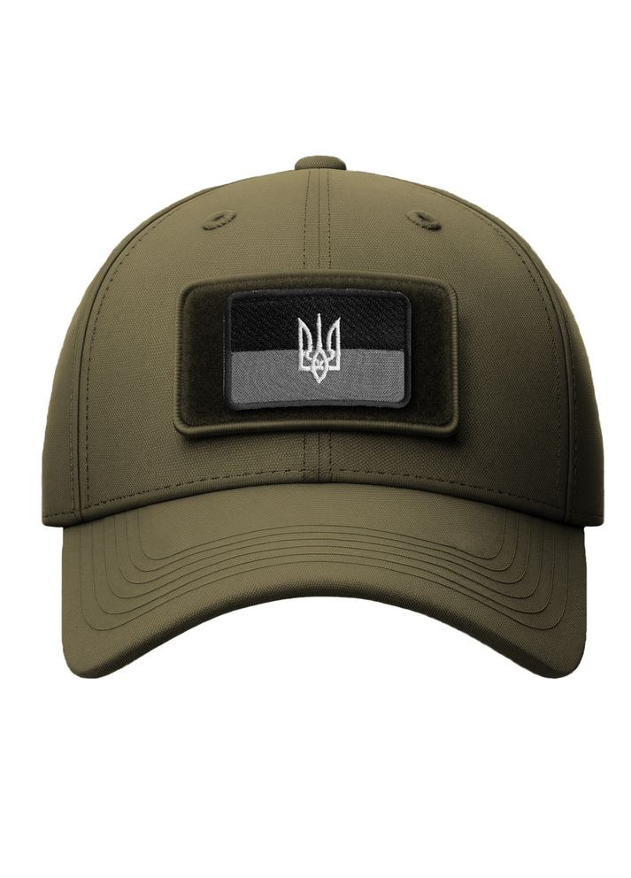 Набір шевронів 2 шт. на липучці Прапор із Тризубом УПА 5x8 см чорний вишитий патч нашивка шеврон IDEIA (316592110)