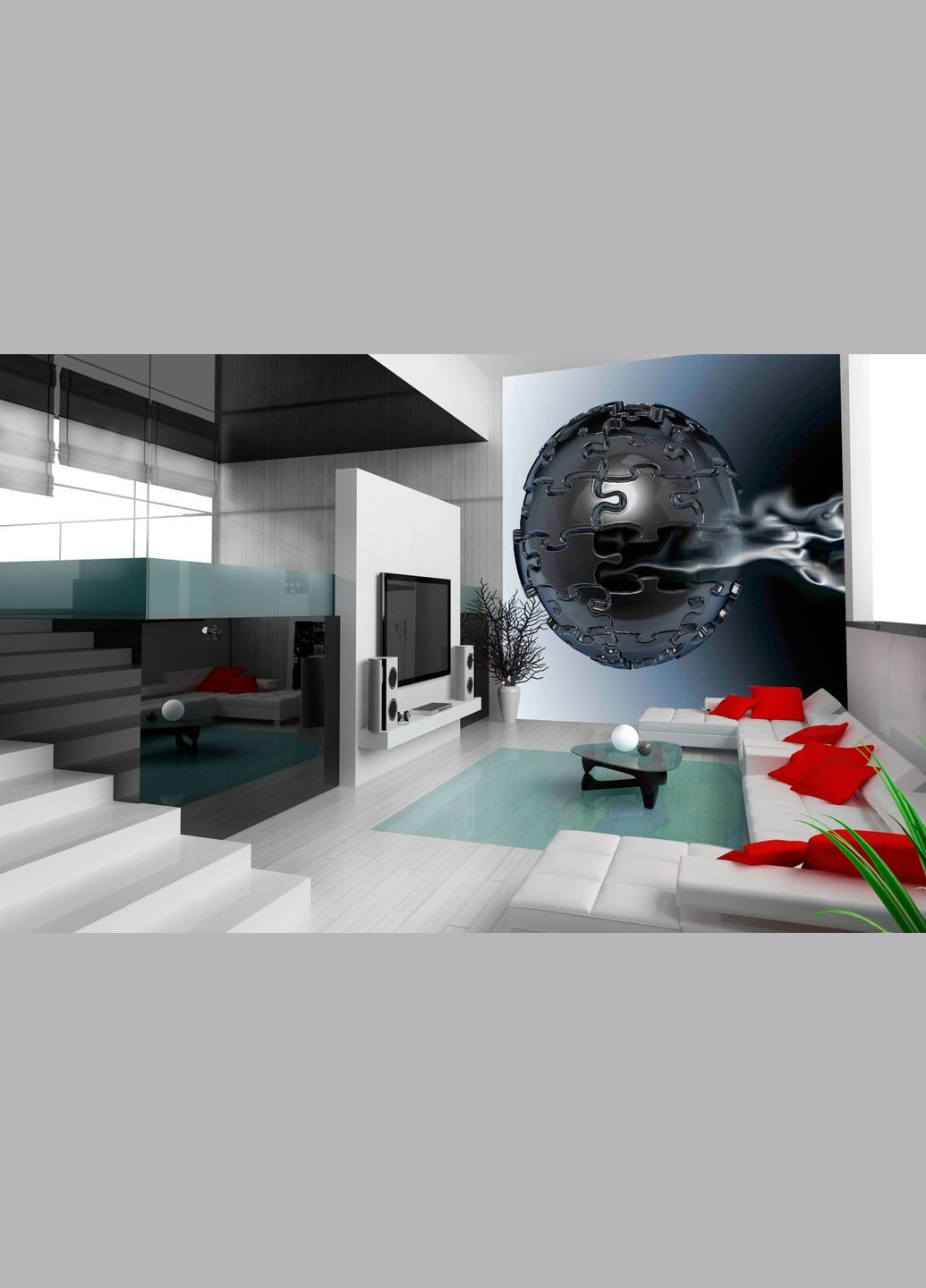 3D фотошпалери "Шар із пазлів" No Brand (316311199)