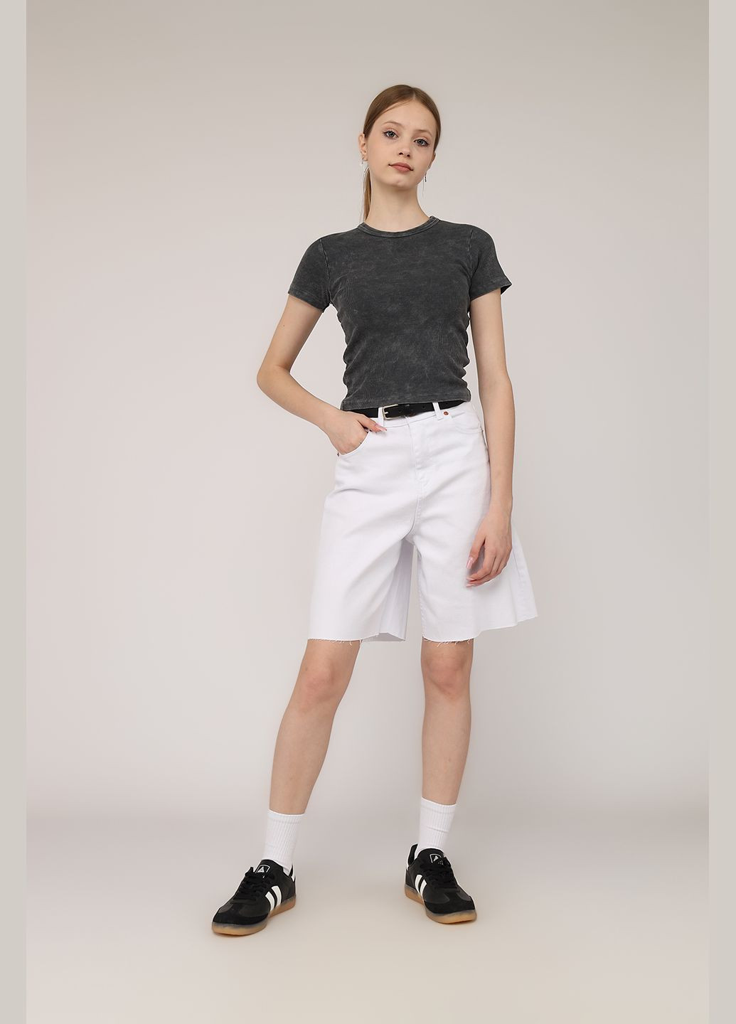 Футболка с коротким рукавом женская цвет серый CB-00274536 MUEZZA - (334429469)