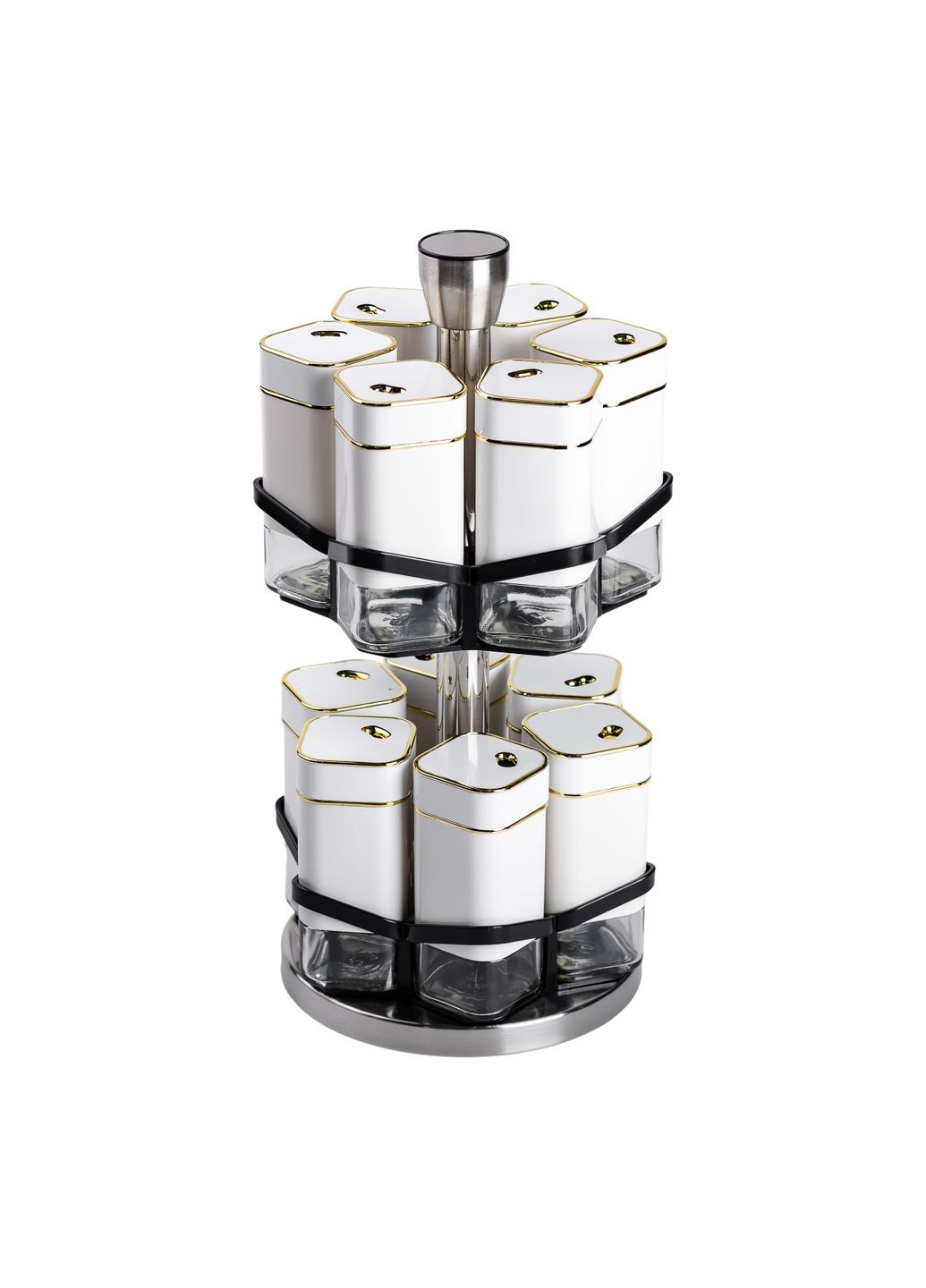 Набор емкостей для специй на поворотной подставке 12 шт по 120 мл Yiwu (324070020)