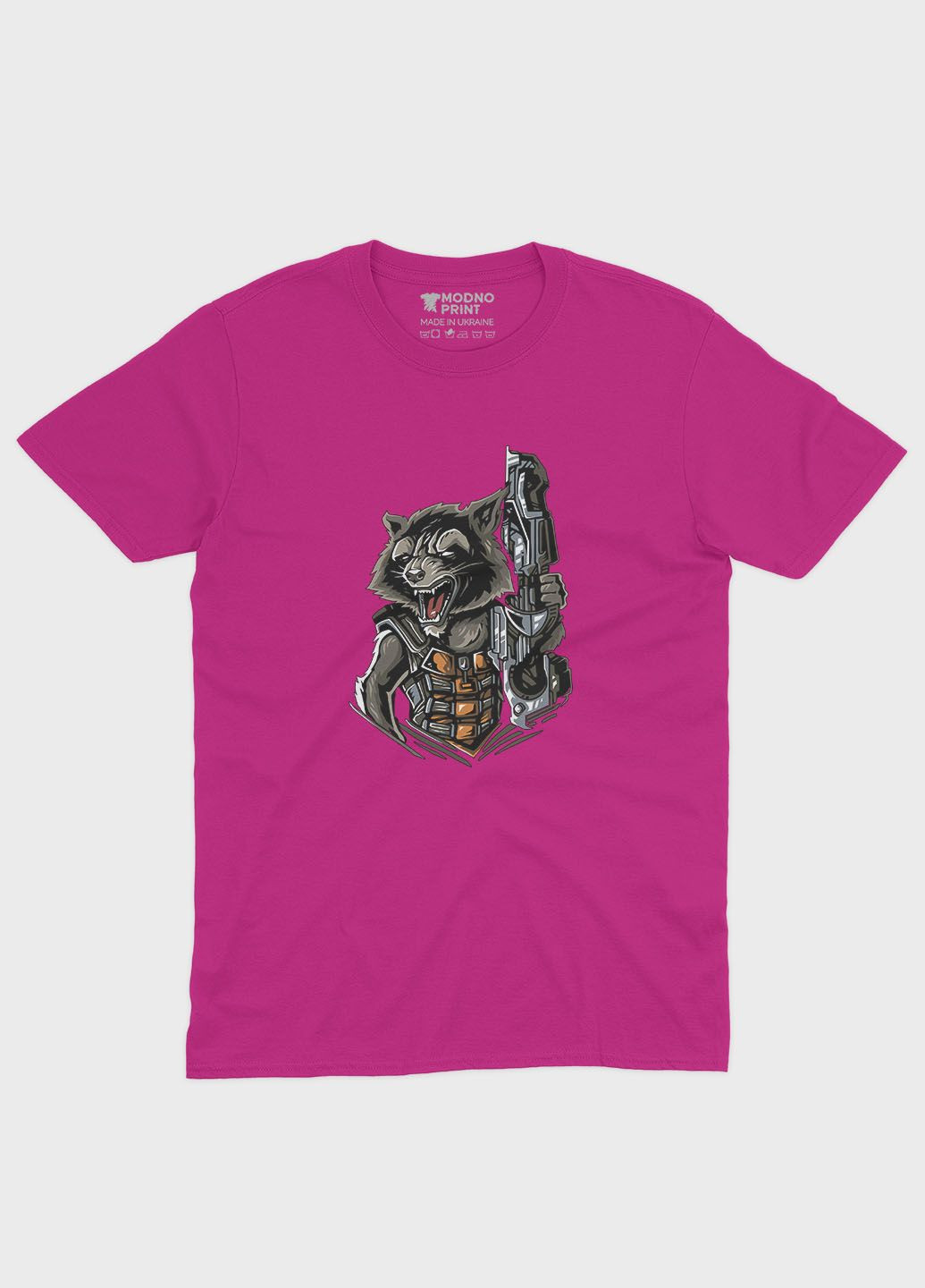Розовая демисезонная футболка для девочки с принтом супергероев - часовые галактики (ts001-1-fuxj-006-017-015-g) Modno