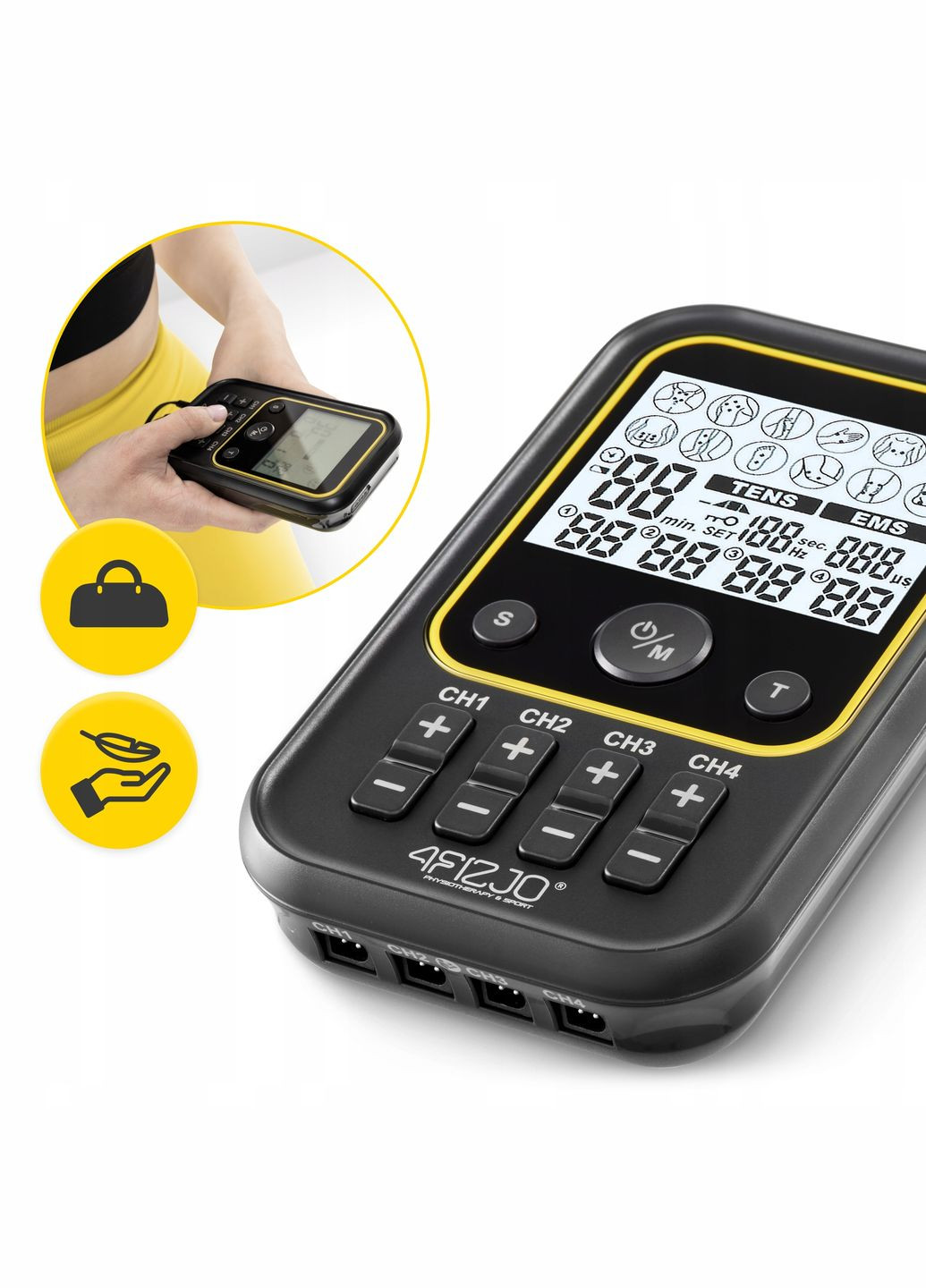 Аппарат для электростимуляции мышц Combo PRO+ 2 в 1 (P5907739317124) 4FIZJO P-5907739317124 (315348475)