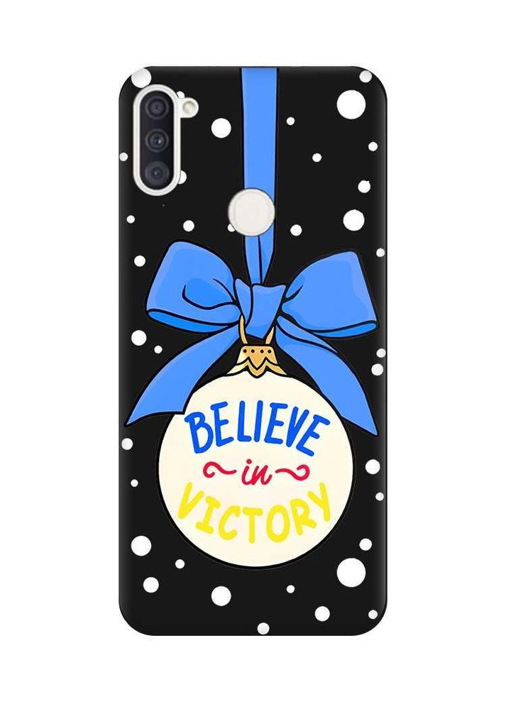 Матовий чорний чохол на Samsung Galaxy A11 Ялинкова іграшка (патріотичний принт 135) Creative (362966106)