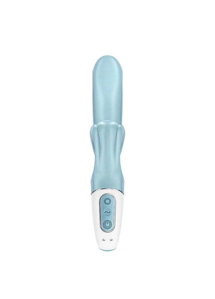 Вібратор із відростком для клітора блакитного кольору Love Me Satisfyer (382842283)