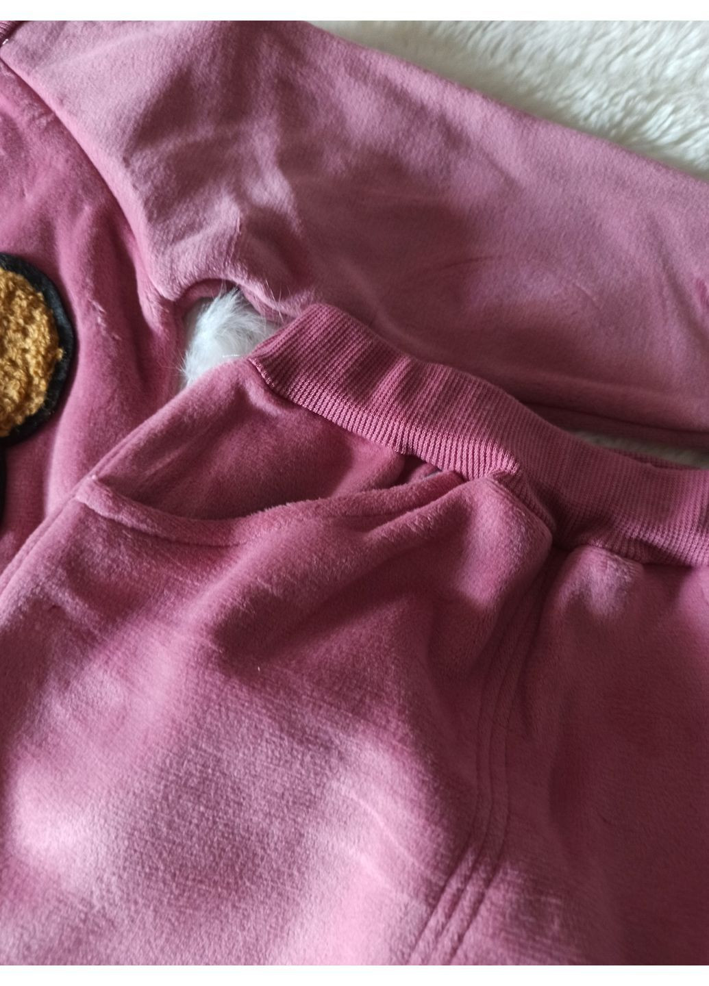 Теплый детский костюм с флисом | кофта, брюки, жилет | рост 98-110 см No Brand (365251884)