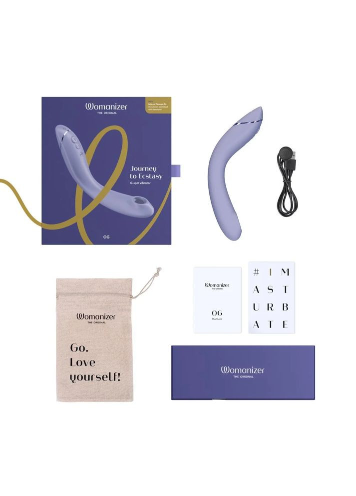 Вібратор для точки G c вакуумною стимуляцією OG Lilac Womanizer (331169598)