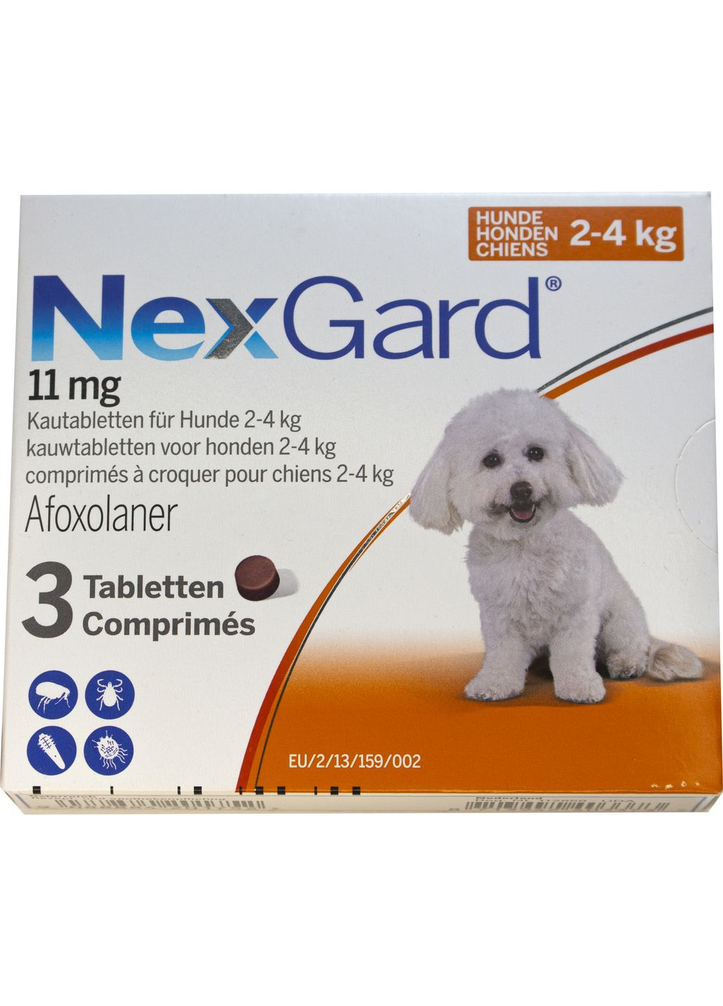 Жувальні таблетки проти бліх і кліщів для собак Merial Nexgard 24 кг S 3 шт. x 0.5 г в уп Boehringer Ingelheim (279563579)
