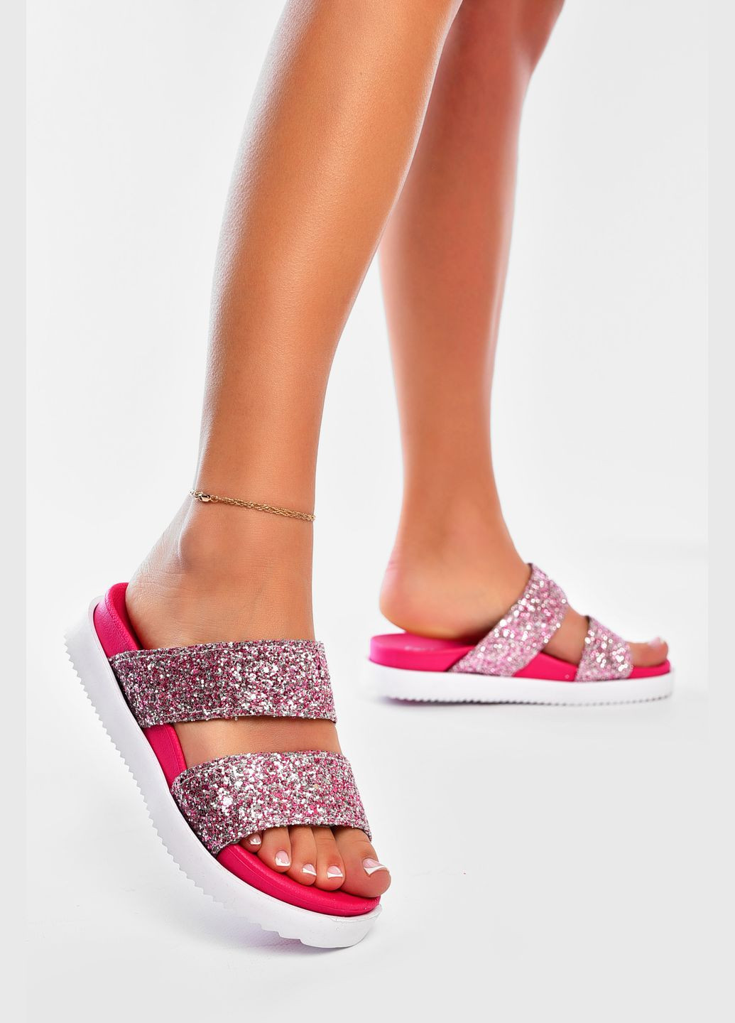 Шльопанці жіночі рожевого кольору Let's Shop (340715146)