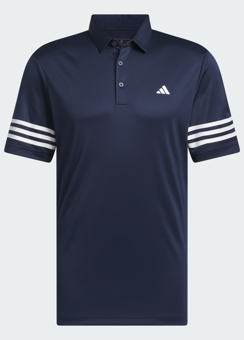 Синяя поло для гольфа 3-stripes adidas