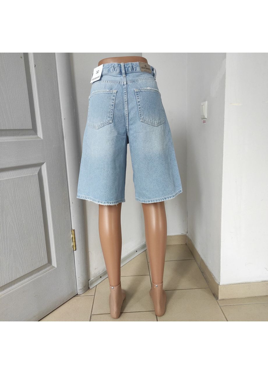 Шорты Zeo Basik женские джинсовые багги хлопок 32 голубые Zeo Basic (365866046)