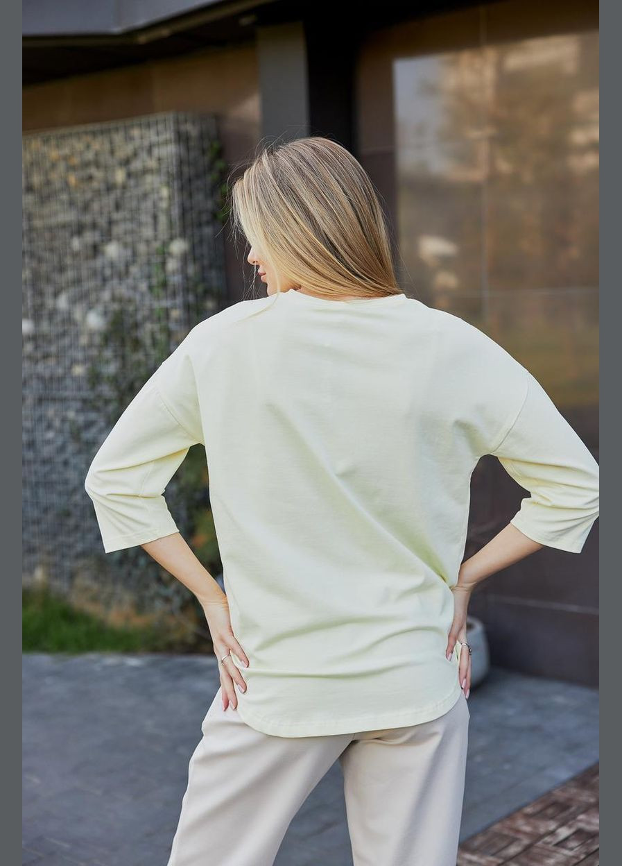 Кофта-лонгслів жіноча з рукавом 3/4 чорна (М181) UMON (331171757)