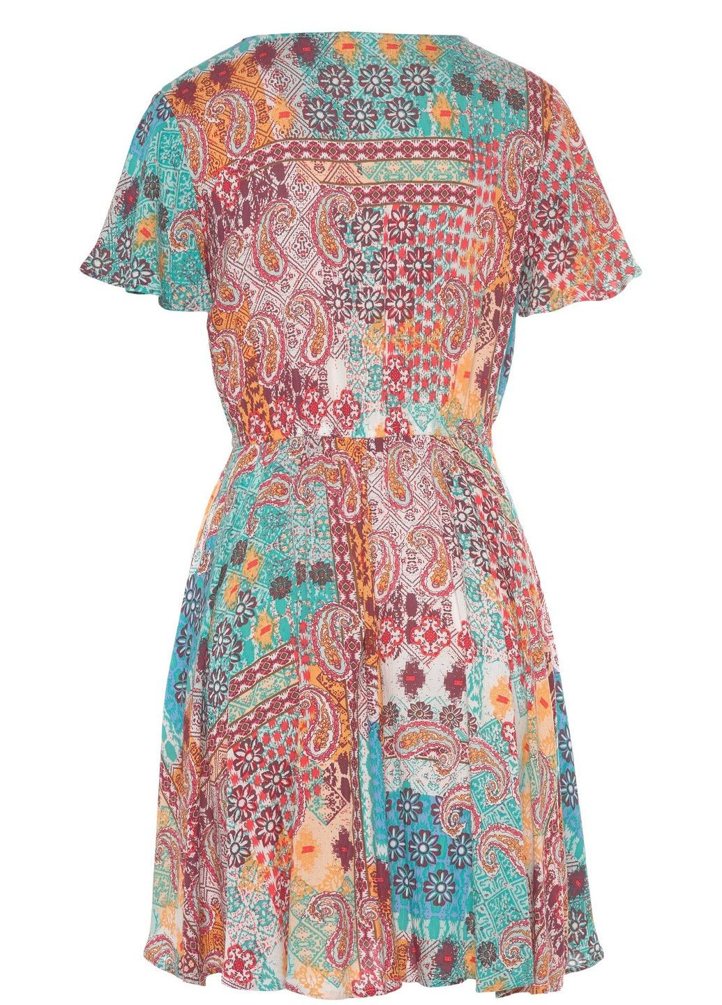 Комбинированное платье Lascana с цветочным принтом