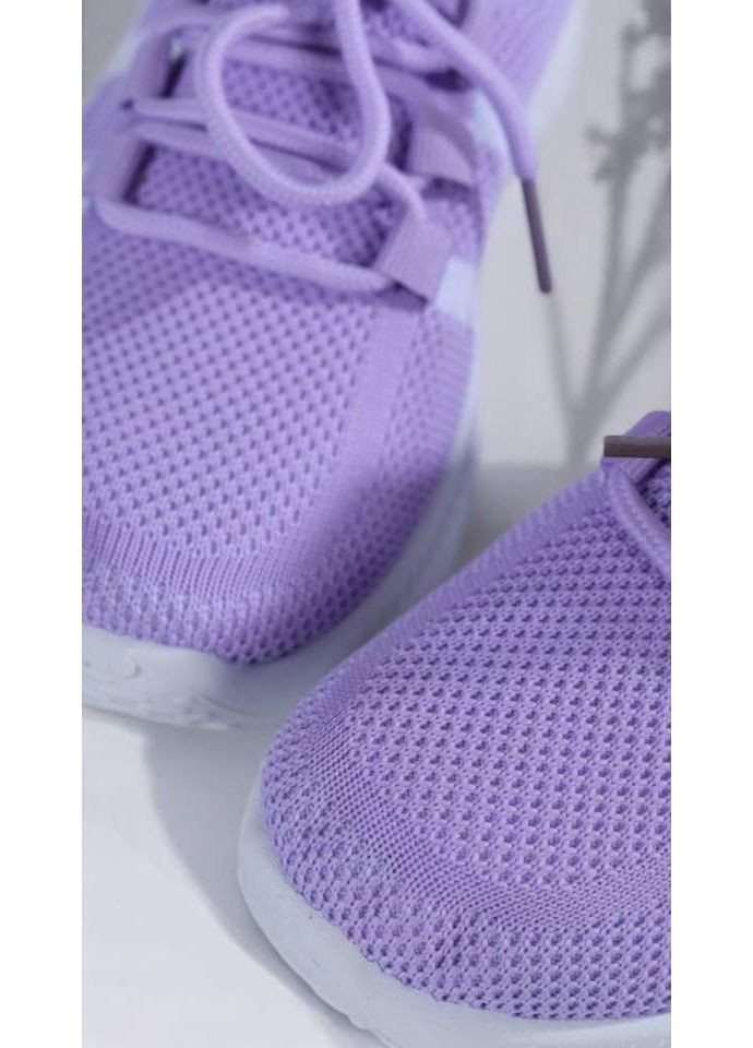 Сиреневые демисезонные текстильные подростковые кроссовки Seven 7