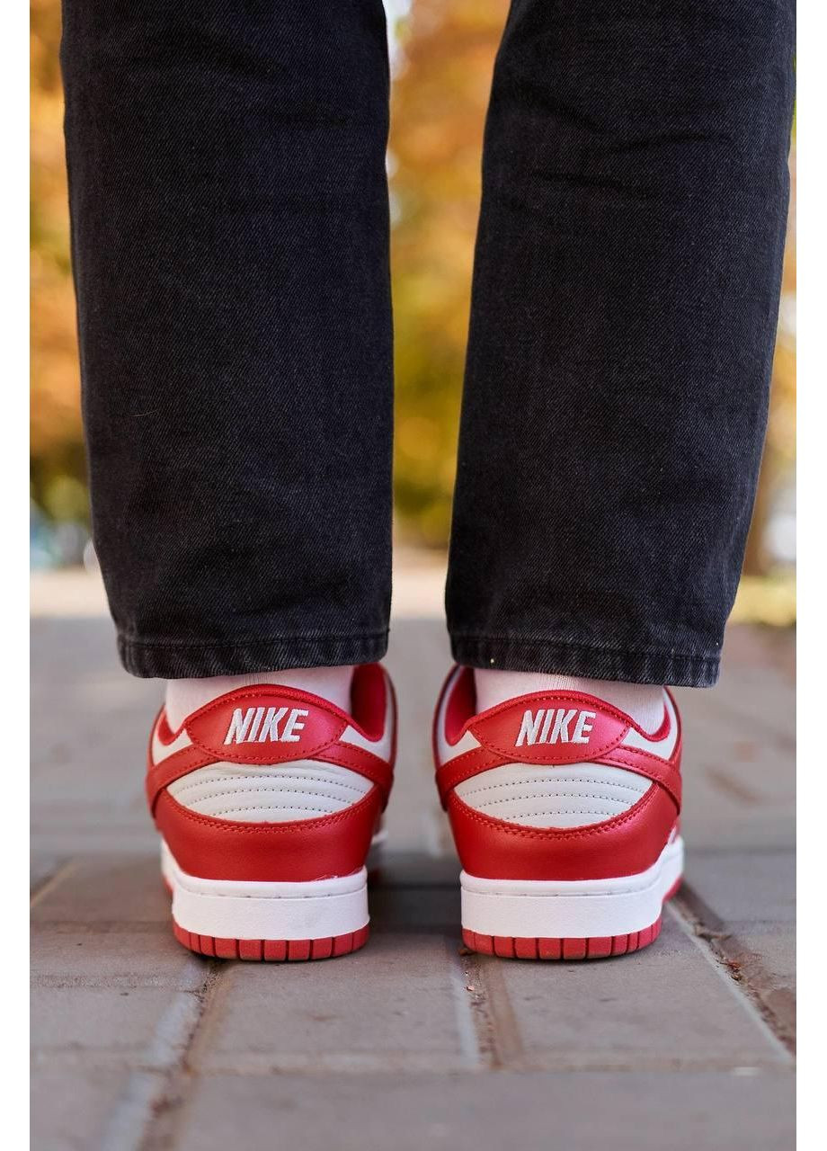 Серые демисезонные кроссовки мужские nike sb dunk low retro medium grey red найк сб данк No Brand