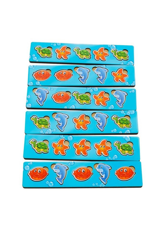 Деревянная настольная игра "Морские жители 2" (ПСД004) PSD004 сортер комодик Ubumblebees (364128120)