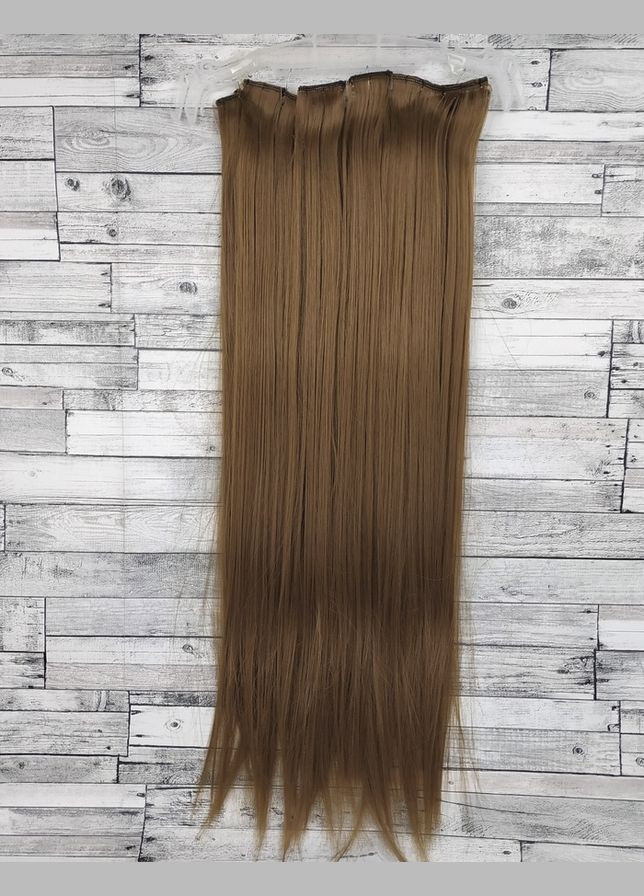 Волосся на заколках русяве №16 рівне пряме термо на кліпсах шпильках тресси набір 6 пасом No Brand 6245 (331158721)