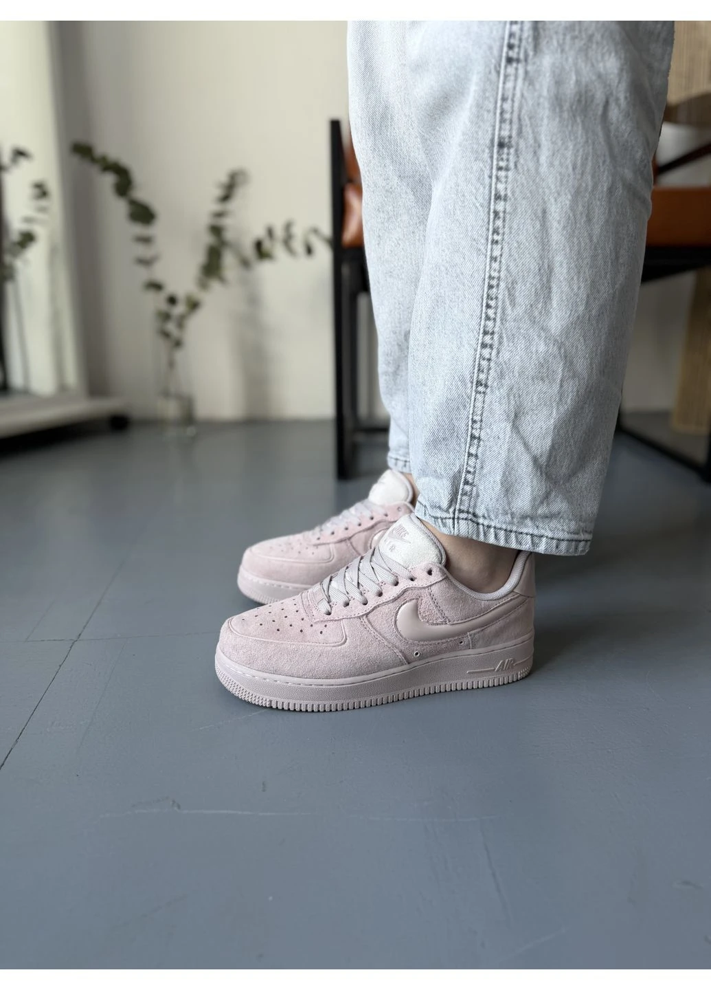 Розовые демисезонные кроссовки мужские nike 1 07 pink найк аир форс розовые No Brand