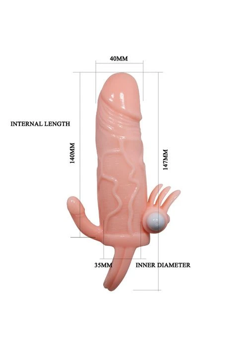 Насадка на член - Brave Man Vibrating Penis Sleeve Flesh LyBaile (335399820)