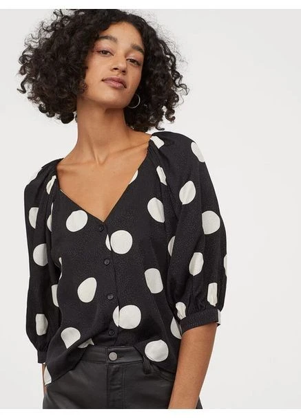 Чёрная блузка женская H&M