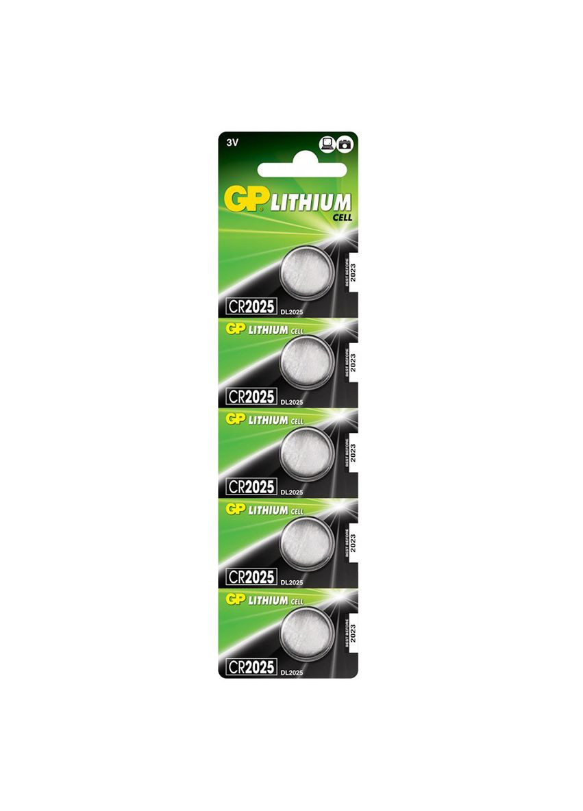 Батарейки Дисковые Литиевые Lithium Button Cell 3.0V CR2025-8U5 5 шт. GP (297455911)