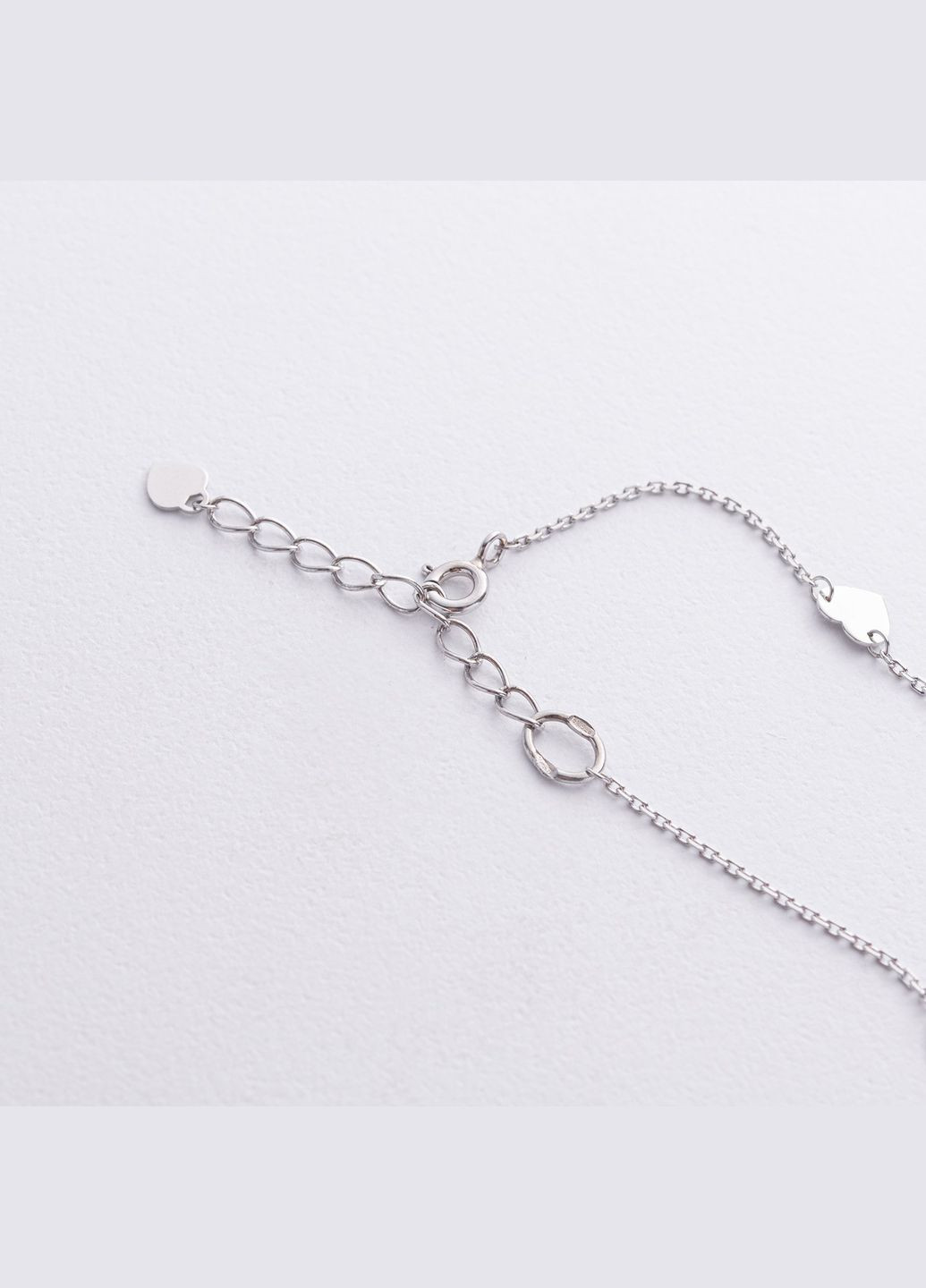 Срібний браслет Сердечки на ногу 905-01075 25 25 Oniks (334688813)