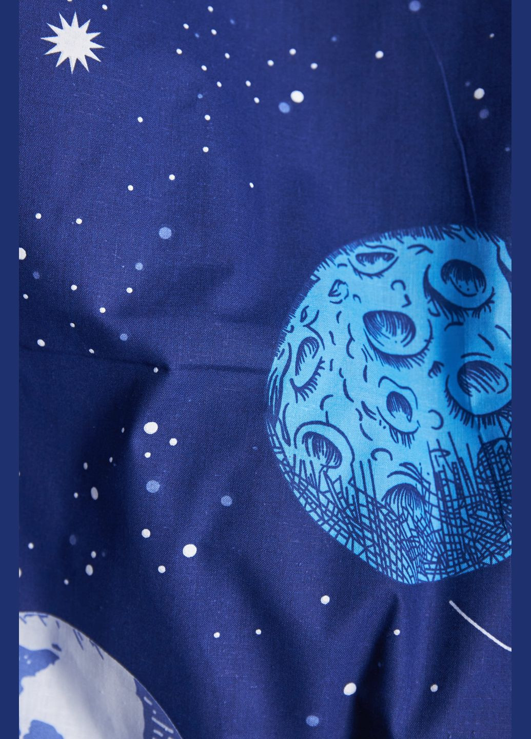 Комплект постільної білизни Бязь Gold Люкс «» євро 200х220 наволочки 2х40х60 (MS-820004805) Moon&Star Planets (293148291)