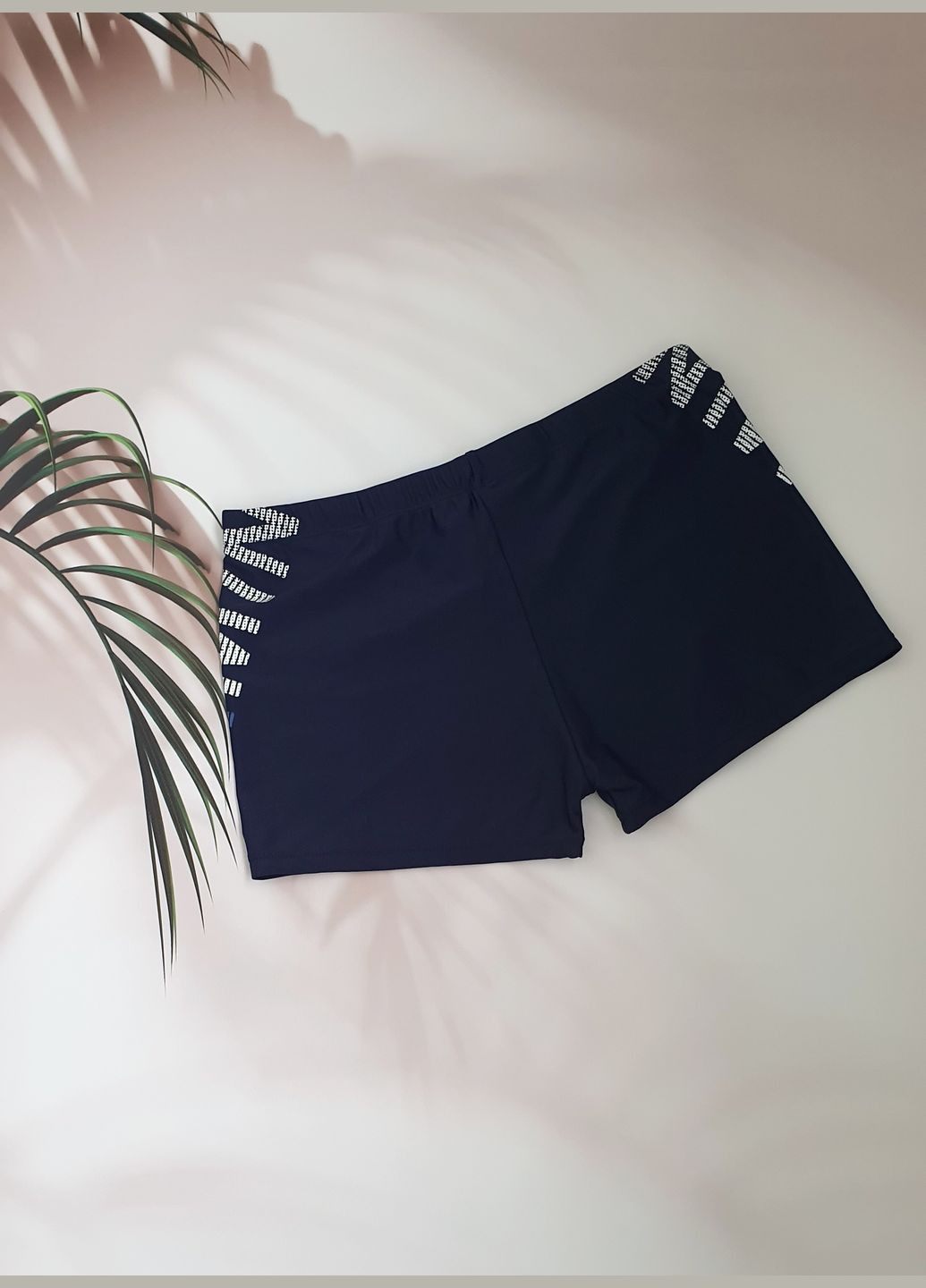 Мужские темно-синие спортивные, пляжные купальные боксеры для мальчиков шорты No Brand