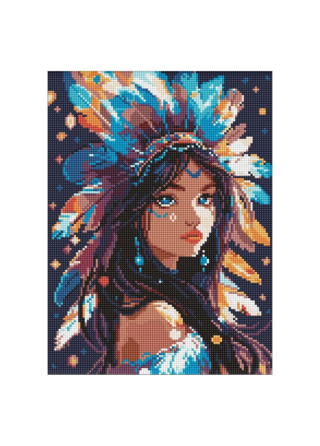 Алмазная мозаика "Девушка-индианка" ©art_selena_ua, 30х40 см, AMO8069 IDEYKA (314866134)
