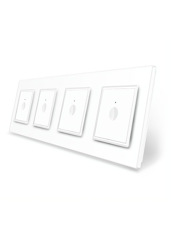 Сенсорный выключатель Sense 4 сенсора (1-1-1-1) стекло (VL-C7FC1/FC1/FC1/FC1-8WP) Livolo (370970830)