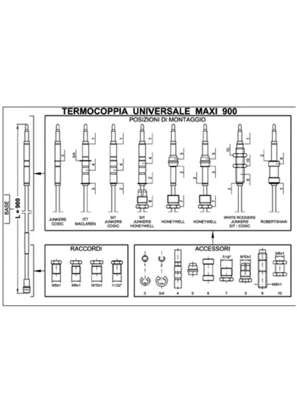 Термопара универсальная TU Maxi (900мм) Cewal (385573773)