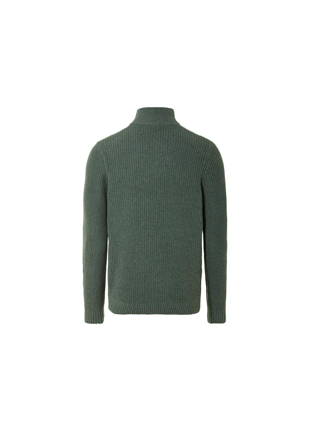 Зелений демісезонний свитер на блискавці для чоловіка lidl 464185 зелений Livergy