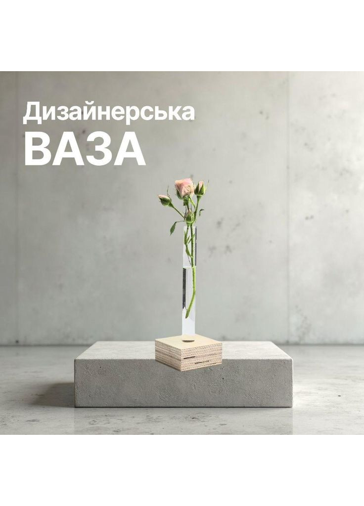 Декоративна ваза-підставка для квітів зі скляними пробірками Maysternya (348319098)