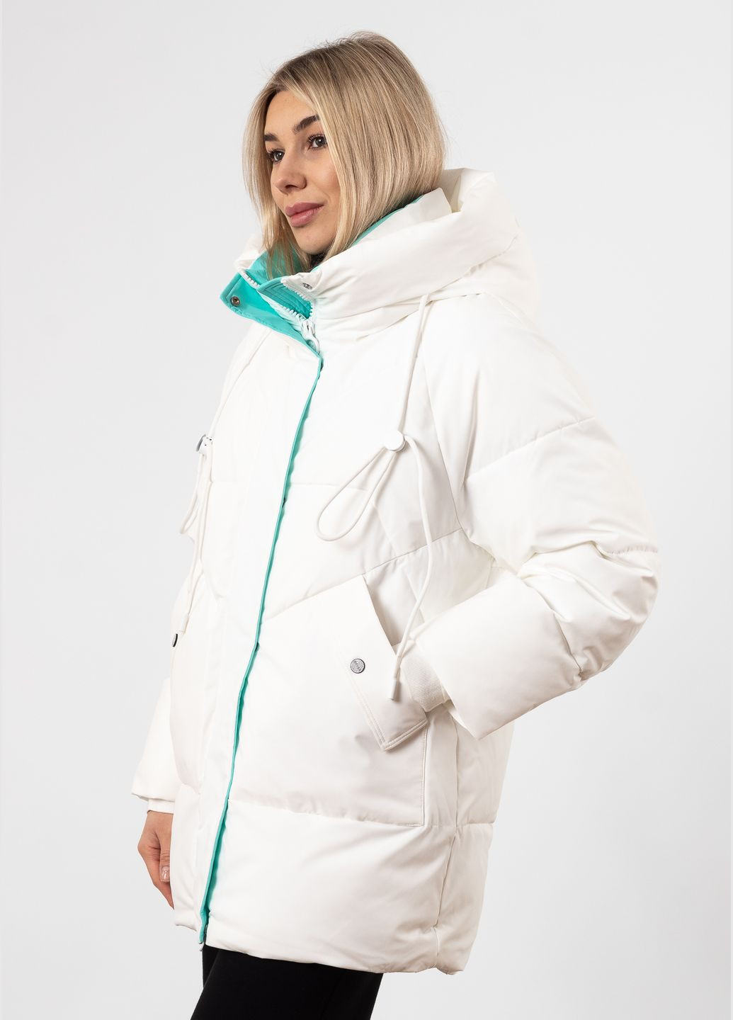 Белый зимний Пуховик Towmy