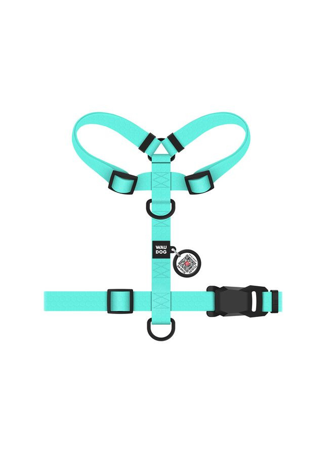 Шлея для собак водостійка анатомічна Н-подібна Magnet з QR-паспортом, магнітна пряжка-фастекс,, Ш 15 мм, А 28-42 см, В WAUDOG (362582130)