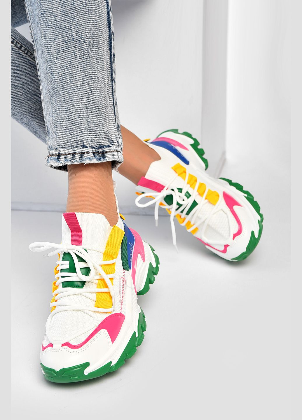 Кросівки жіночі різнокольорового кольору Let's Shop комбіновані демісезони (335206233)